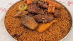 Jollof rice (called Ceebu jën in Senegal according to the Wolof spelling)