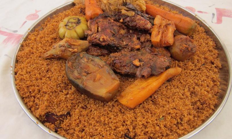 Jollof rice (called Ceebu jën in Senegal according to the Wolof spelling)