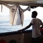 Illustration Un migrant à bord de l'Open Arms au même moment que Mamadou Samake, lorsque le navire avait été bloqué au large de Lampedusa par les autorités italiennes Photo EPAFransisco Gentico