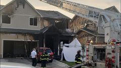 Domicile de la famille Diol à Denver après l'incendie criminel
