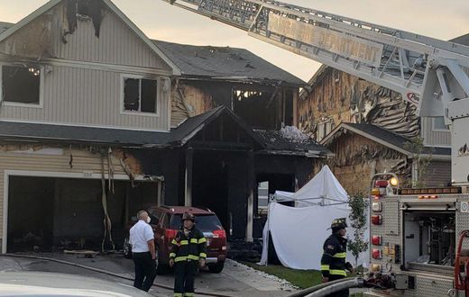 Domicile de la famille Diol à Denver après l'incendie criminel