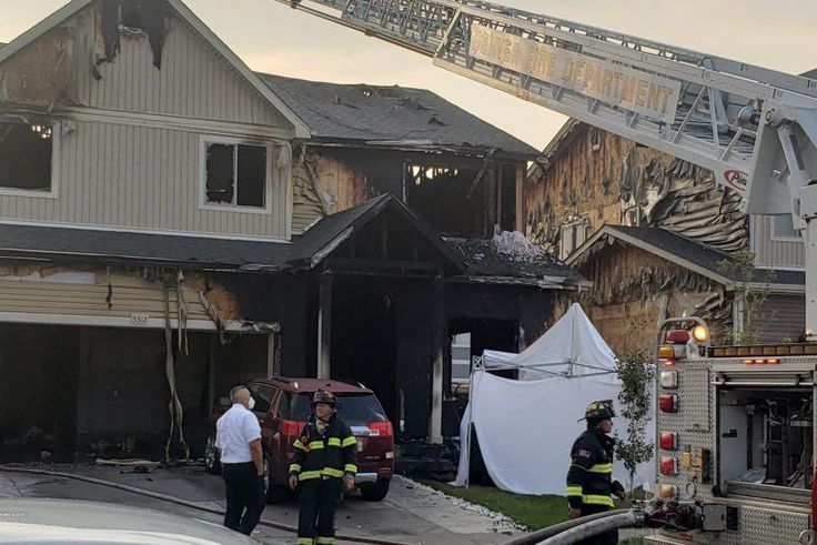 Domicile de la famille Diol à Denver après l'incendie criminel