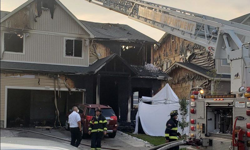 Domicile de la famille Diol à Denver après l'incendie criminel