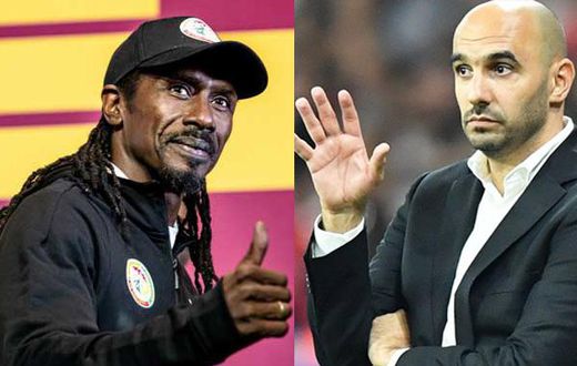 Les sélectionneurs du Maroc et du Sénégal, Walid Regragui et aliou cissé