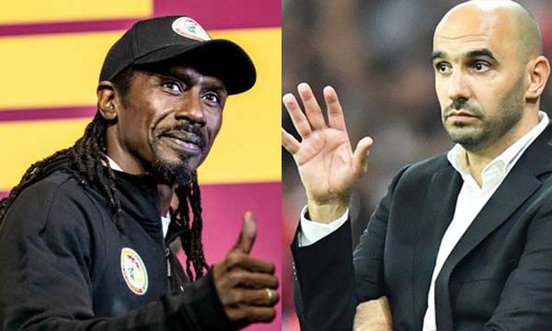 Les sélectionneurs du Maroc et du Sénégal, Walid Regragui et aliou cissé
