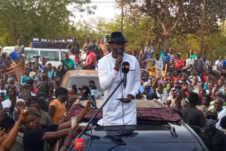 Sonko Ousmane en pleine campagne électorale en 2019