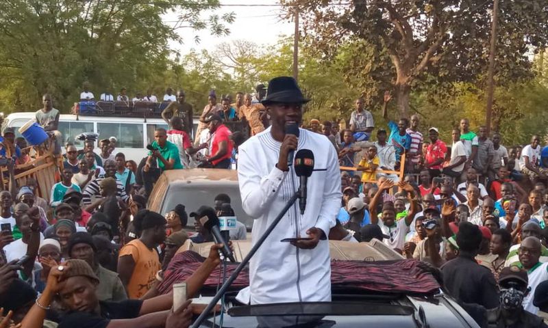 Sonko Ousmane en pleine campagne électorale en 2019