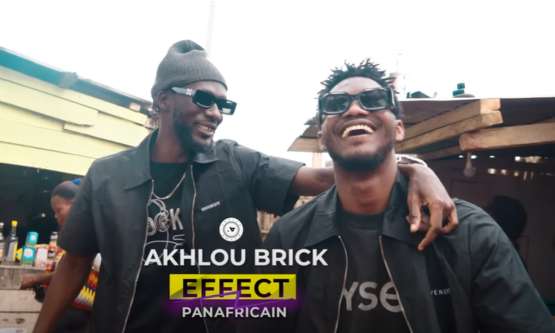 Capture d’écran du clip 'Effet panafricain' de Akhlou Brick