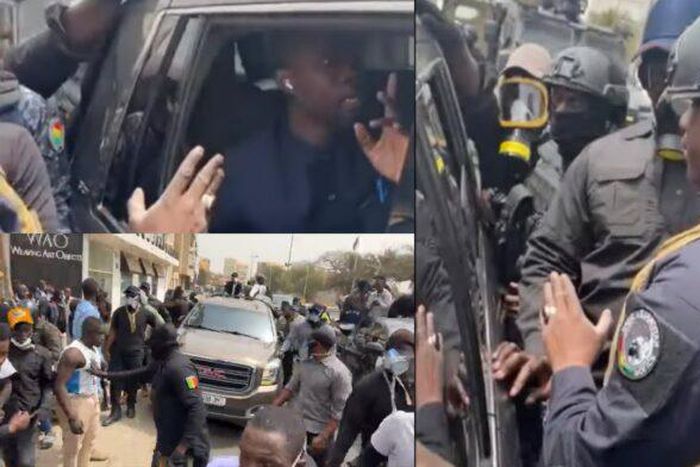 Ousmane Sonko gazé dans son véhicule