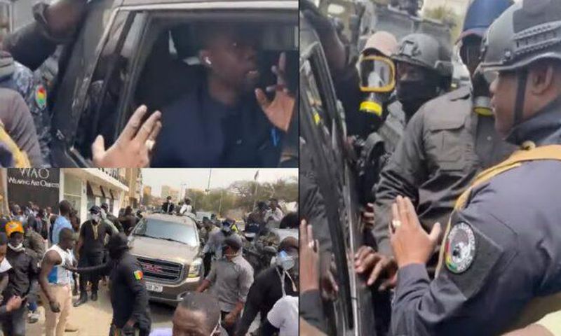 Ousmane Sonko gazé dans son véhicule