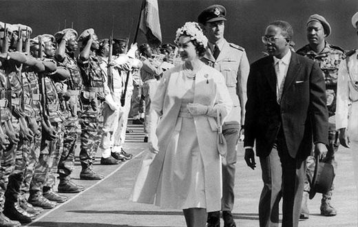 Visite de Elisabeth II à Dakar en 1968