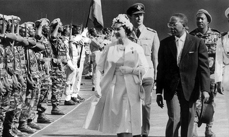 Visite de Elisabeth II à Dakar en 1968