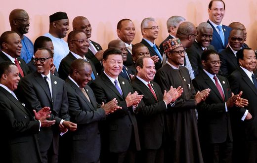 A group photograph with Chinese President Xi Jinping and African leaders attending the Forum on China-African Cooperation in Beijing, China, Monday September 3, 2018.