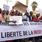 Marche de journalistes sénégalais pour la liberté de la presse et contre la précarisation du secteur, le 3 mai 2017, à Dakar. SEYLLOU/AFP