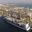 Vue aérienne du Port de Dakar