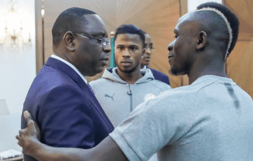 Sadio Mané et Macky Sall