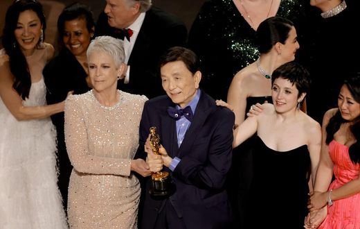 The cast of "Everything Everywhere All at Once" celebrates its Oscars win.Variety/Getty Images