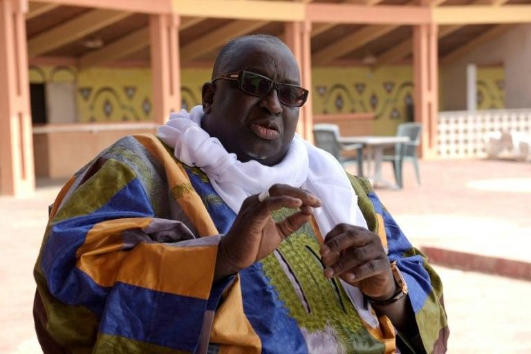 Papa Massata Diack, son of former president of the International Association of Athletics Federations (IAAF) Lamine Diack, speaks during an interview with AFP on March 6, 2017 in Dakar