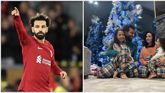 Mohamed Salah a été critiqué pour avoir fêté Noël. Crédit : @LFC @MoSalah Source : Twitter.