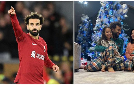 Mohamed Salah a été critiqué pour avoir fêté Noël. Crédit : @LFC @MoSalah Source : Twitter.