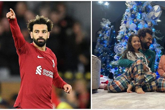 Mohamed Salah a été critiqué pour avoir fêté Noël. Crédit : @LFC @MoSalah Source : Twitter.