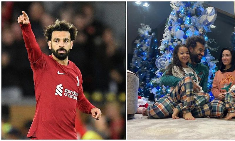 Mohamed Salah a été critiqué pour avoir fêté Noël. Crédit : @LFC @MoSalah Source : Twitter.