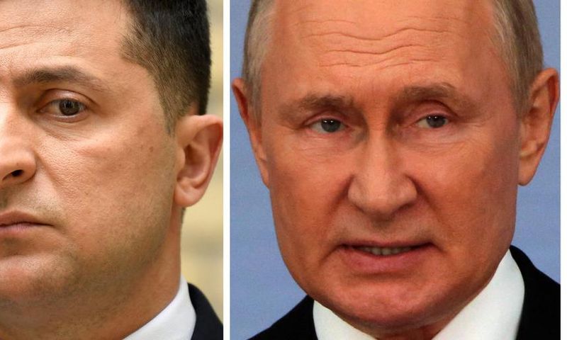 Ukrainian President Volodymyr Zelenskyy; Russian President Vladimir Putin.BERTRAND GUAY/AFP via Getty Images; Contributor/Getty Images