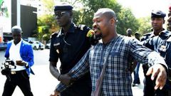 Guy Marius Sagna, lors de son arrestation le 29 novembre 2019