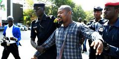 Guy Marius Sagna, lors de son arrestation le 29 novembre 2019