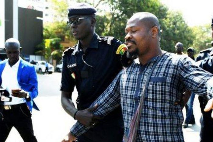 Guy Marius Sagna, lors de son arrestation le 29 novembre 2019