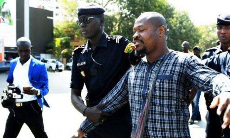 Guy Marius Sagna, lors de son arrestation le 29 novembre 2019