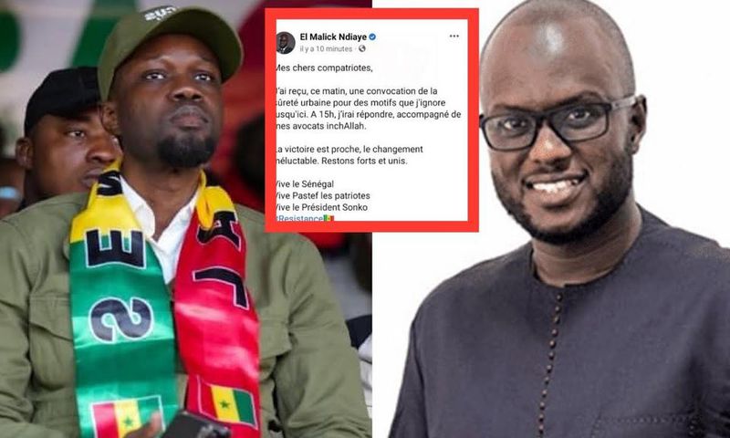 El Malick Ndiaye et Ousmane Sonko / YouTube
