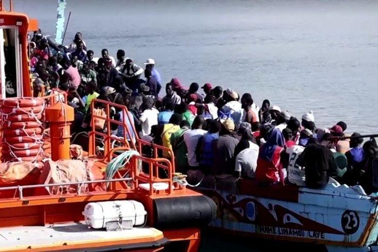 Plus de 160 migrants secourus au large de Grande Canarie, le 4 septembre 2023. Crédit : Reuters