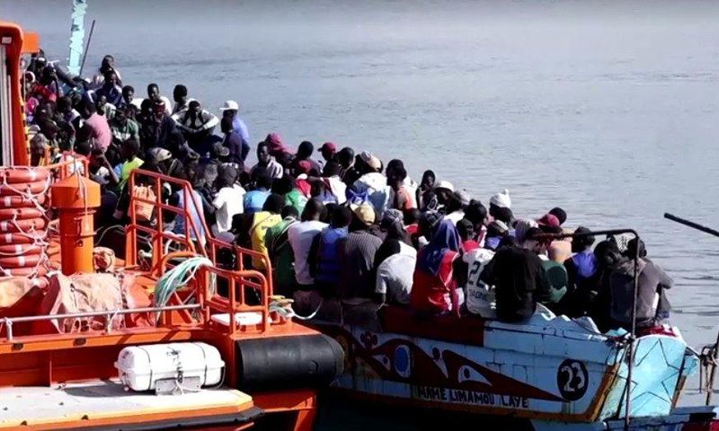 Plus de 160 migrants secourus au large de Grande Canarie, le 4 septembre 2023. Crédit : Reuters