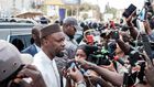 Ousmane Sonko s'adresse aux journalistes à Dakar, le 16 mars 2023 © AFP