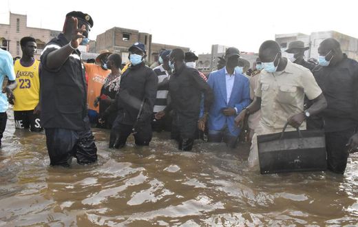 Antoine Diome dans les inondations