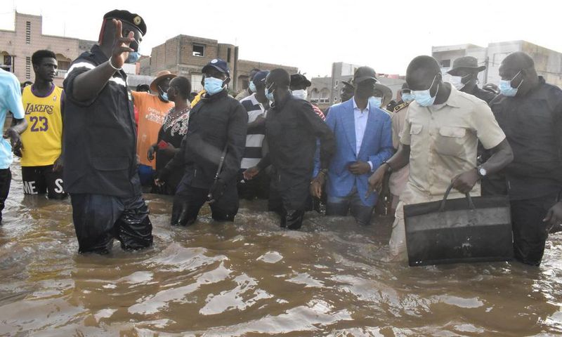 Antoine Diome dans les inondations