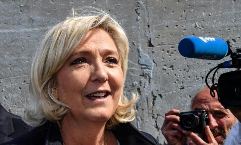 French far-right leader Marine Le Pen shared the gruesome images in December 2015, a few weeks after IS jihadists killed 130 people in Paris