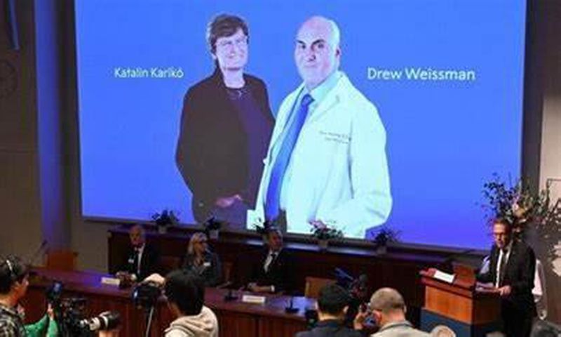 Katalin Kariko et Drew Weissman