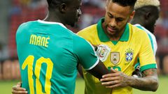 Sadio Mané et Neymar en 2019