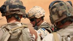 Des soldats français dans un camps militaire au Mali
