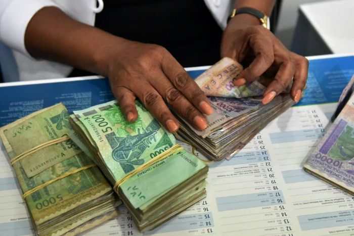 The CFA franc was initially pegged to the French franc and has been linked to the euro for about two decades