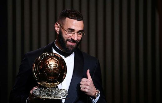 Karim Benzema élu Ballon d'Or de l'année 2022 à Paris, le 17 octobre 2022 AFP