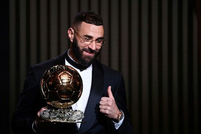 Karim Benzema élu Ballon d'Or de l'année 2022 à Paris, le 17 octobre 2022 AFP