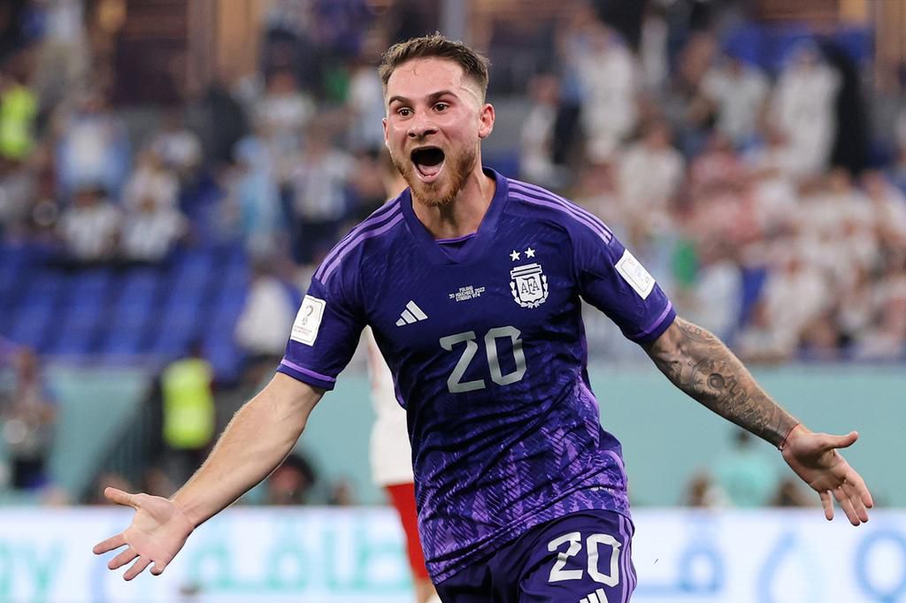Alexis Mac Allister avait ouvert le score pour l'Argentine contre la Pologne en deuxième mi-temps lors de la Coupe du monde Qatar 2022..