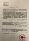 communiqué du procureur
