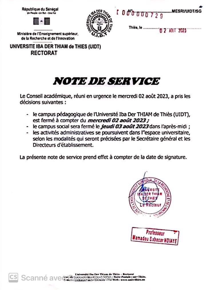 Université Thiès