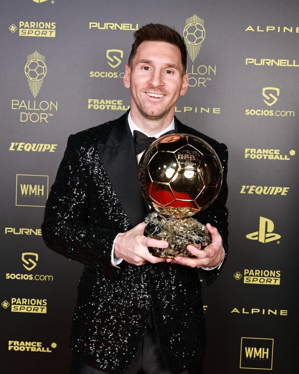 PSG's Lionel Messi holds the record for the most Ballon d'Or's in history (7)