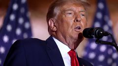 Former President Donald Trump speaks at his Mar-a-Lago club in Palm Beach, Fla., on November 15, 2022.Joe Raedle/Getty Images