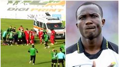 Video shows Raphael Dwamena’s final moments when he collapsed on the pitch